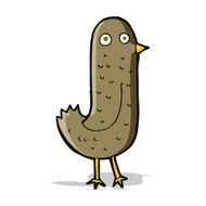 funny cartoon bird N82