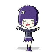 cartoon happy vampire girl N13