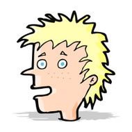 cartoon excited boy N62