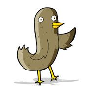 funny cartoon bird N83