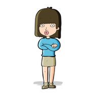 cartoon impatient woman N5