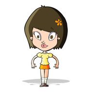 cartoon pretty woman N101