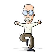 cartoon old man wearing big glasses N4