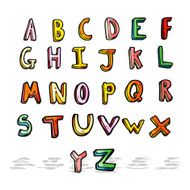 cartoon alphabet N18