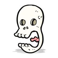 funny cartoon skull N26