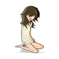 cartoon pretty girl N44