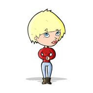cartoon woman considering N4