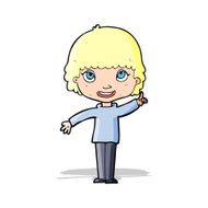 cartoon woman with idea N93