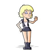 cartoon cool girl N13