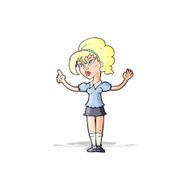 cartoon woman with idea N94