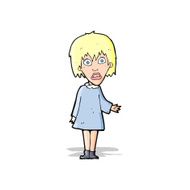 cartoon shocked woman N39