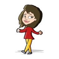 stress free woman cartoon N5