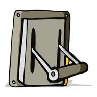 cartoon industrial machine lever N5