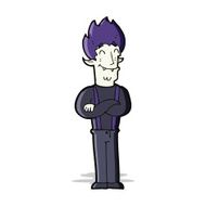 cartoon happy vampire man N10