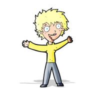 cartoon excited woman N48