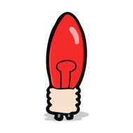 cartoon red light bulb N10