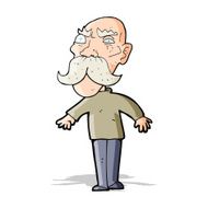cartoon angry old man N60