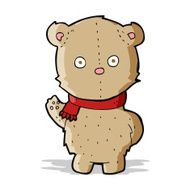 cartoon teddy bear wearing scarf N8