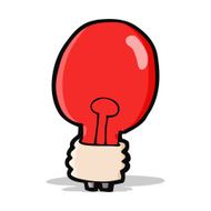cartoon red light bulb N11