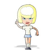 cartoon woman with idea N98