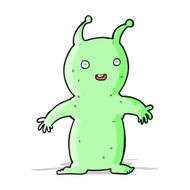 cartoon happy little alien N5