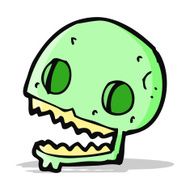 cartoon spooky skull N72