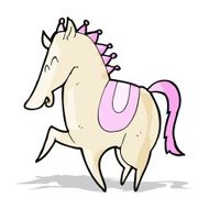 cartoon prancing horse N6