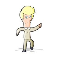 Cartoon Man Pointing N84