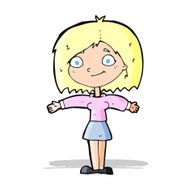 cartoon happy girl N44