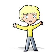 cartoon woman waving arms N7
