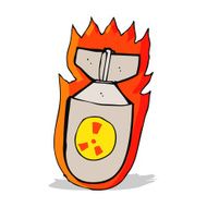 cartoon flaming bomb N9