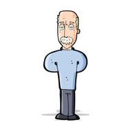 cartoon annoyed balding man N4