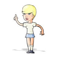 cartoon woman with idea N99