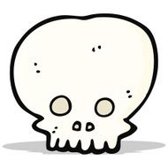 cartoon spooky skull symbol N9
