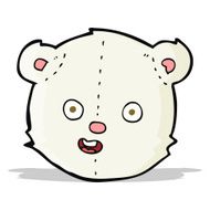 cartoon polar teddy bear head N2
