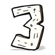 cartoon wooden number N29
