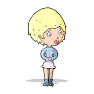 cartoon concerned woman N4