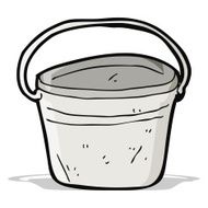 cartoon metal bucket N4