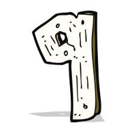 cartoon wooden number N32