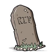 cartoon spooky grave N27