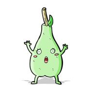 cartoon frightened pear N4