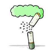 cartoon broken marijuana cigarette N4