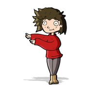 cartoon dancing woman N25