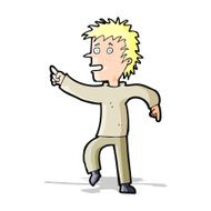 cartoon happy man pointing N24