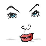 cartoon comic book face N4