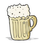 cartoon mug of beer N11