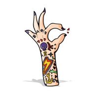 cartoon tattoo arm N8