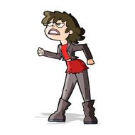 cartoon angry biker girl N5