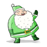funny waving santa claus cartoon N9