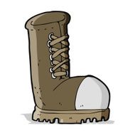 cartoon old work boot N4